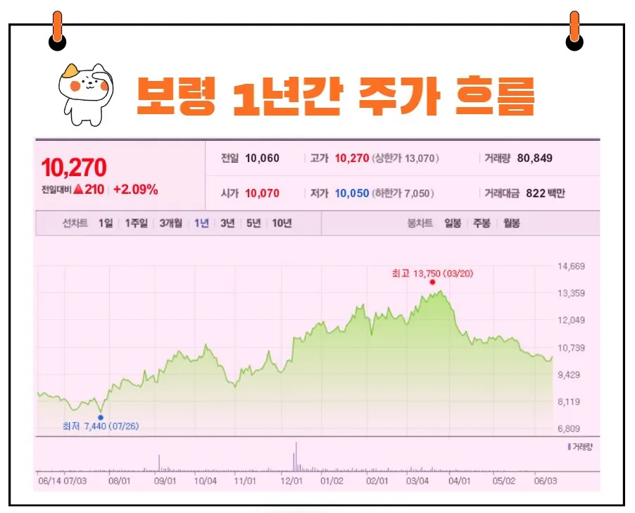 보령 주가
