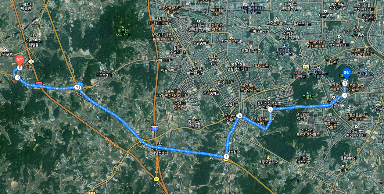경부고속도로-톨게이트까지-거리-지도