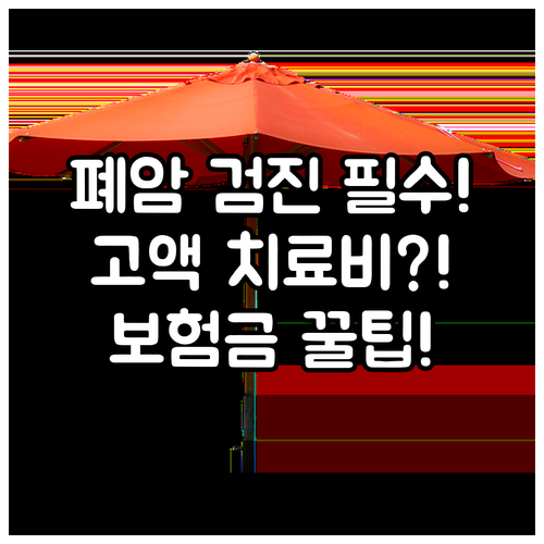 국가 폐암 검진 급여 기준과 고액 치..