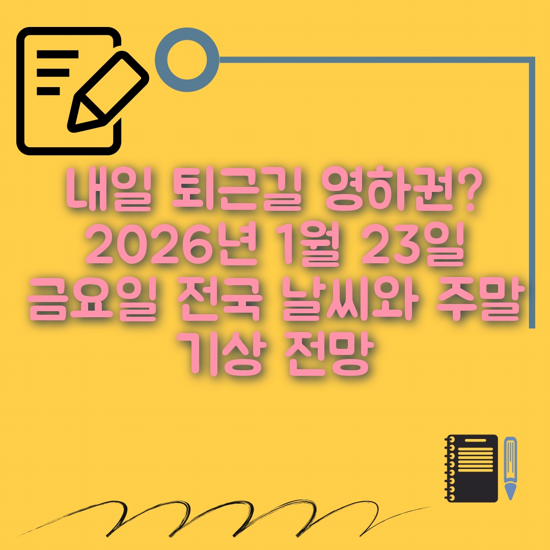 1월23일 오늘의 날씨