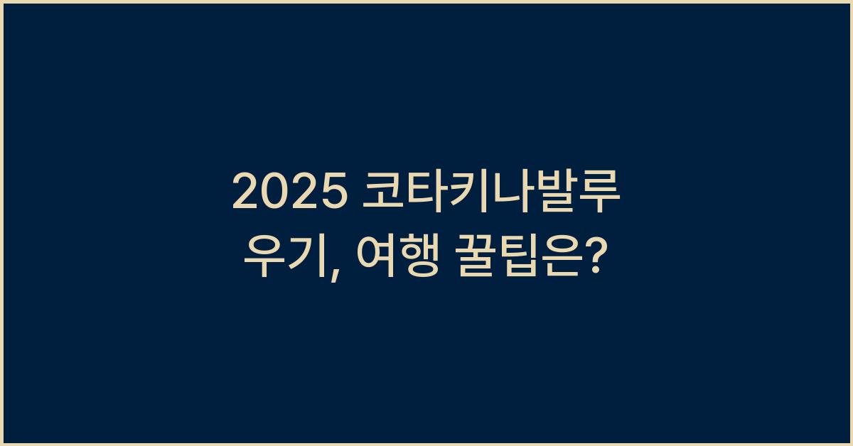 2025 코타키나발루 우기
