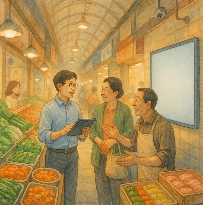 전통시장 AI 고객 분석 시스템 관련 이미지