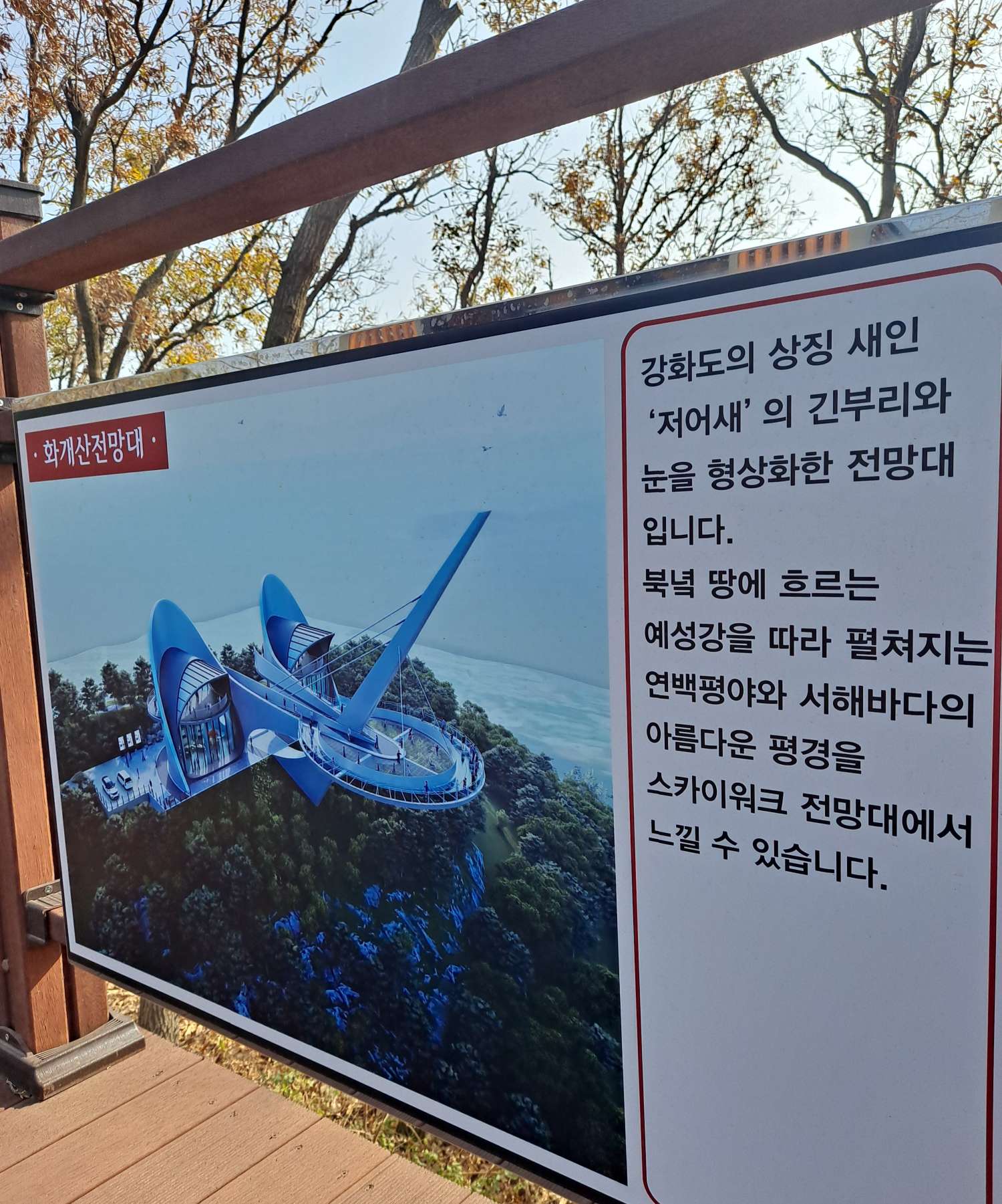 화개산전망대 안내도