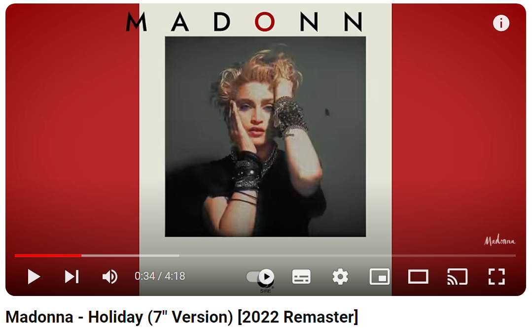 Madonna-Holiday