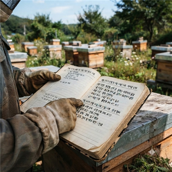 가을 점검 기록 정리 장면