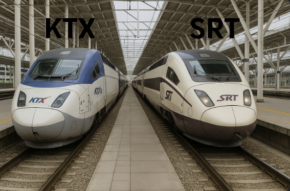 KTX와 SRT 비교 이미지