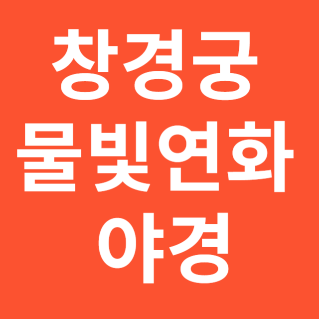 창경궁 물빛연화 야경