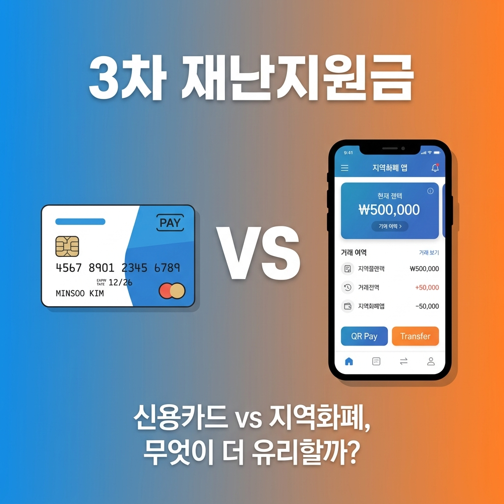 민생지원금 3차 카드 vs 지역화폐 유리한 선택 5가지 기준