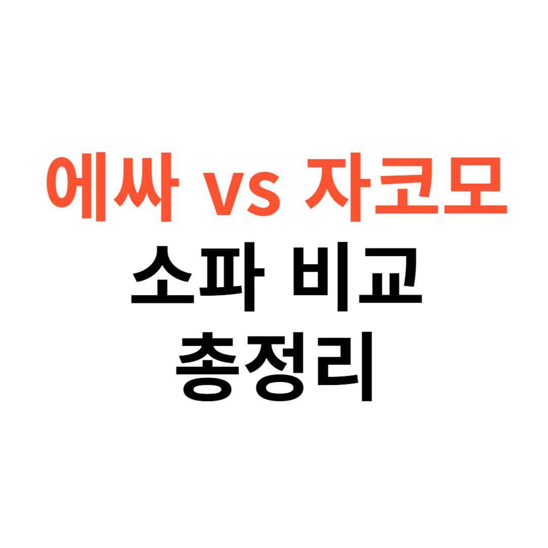 에싸 소파 vs 자코모 소파