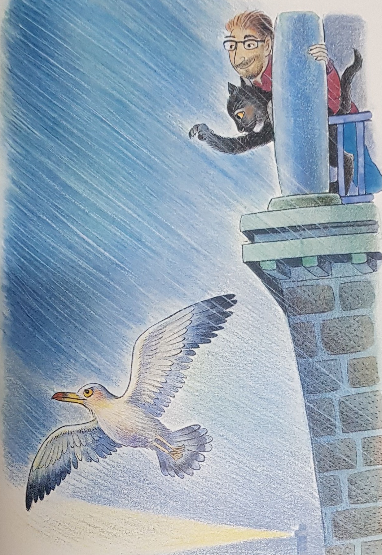 '갈매기에게 나는 법을 가르쳐 준 고양이' 삽화