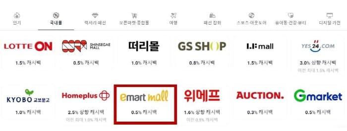 샵백에서이마트몰경유하기