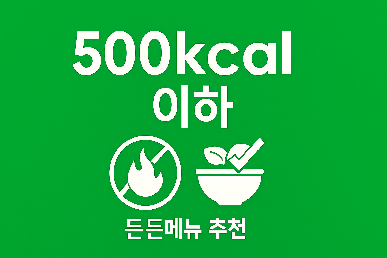 500kcal 이하 든든 메뉴 리스트
