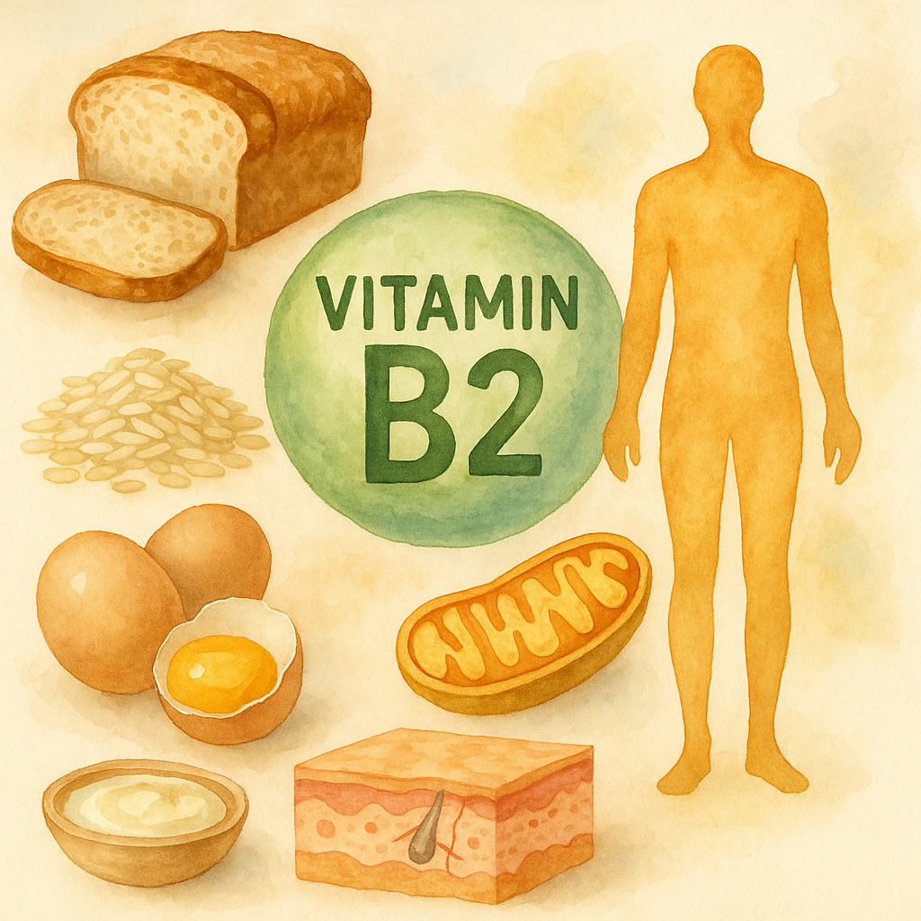 빵, 쌀, 달걀, 요거트는 비타민 B2가 풍부한 식품이다.