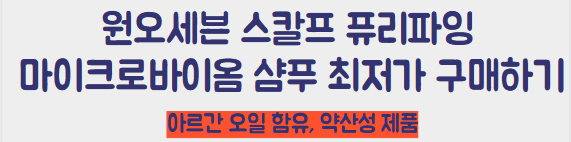 원오세븐 스칼프 퓨리파잉 마이크로바이옴 샴푸 구매링크