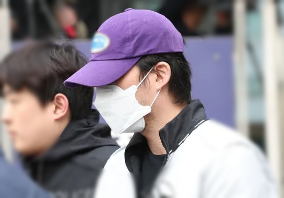오재원, 마약 투약 혐의로 법원 출석