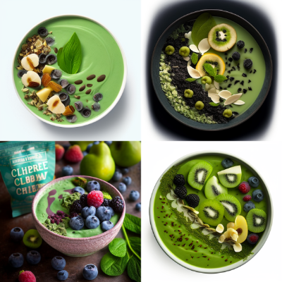 미드저니에서 그린 스무디볼 이미지 작업된 사진