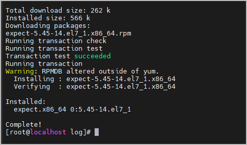 expect 패키지 설치