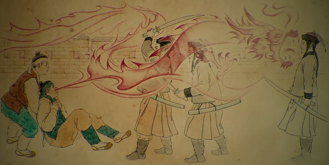 코에서 불길을 내뿜는 복씨가문 조상