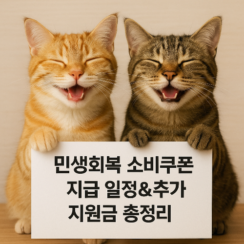 2025년 민생회복 소비쿠폰 지급 일정과 인구소멸지역 추가 지원금 총정리