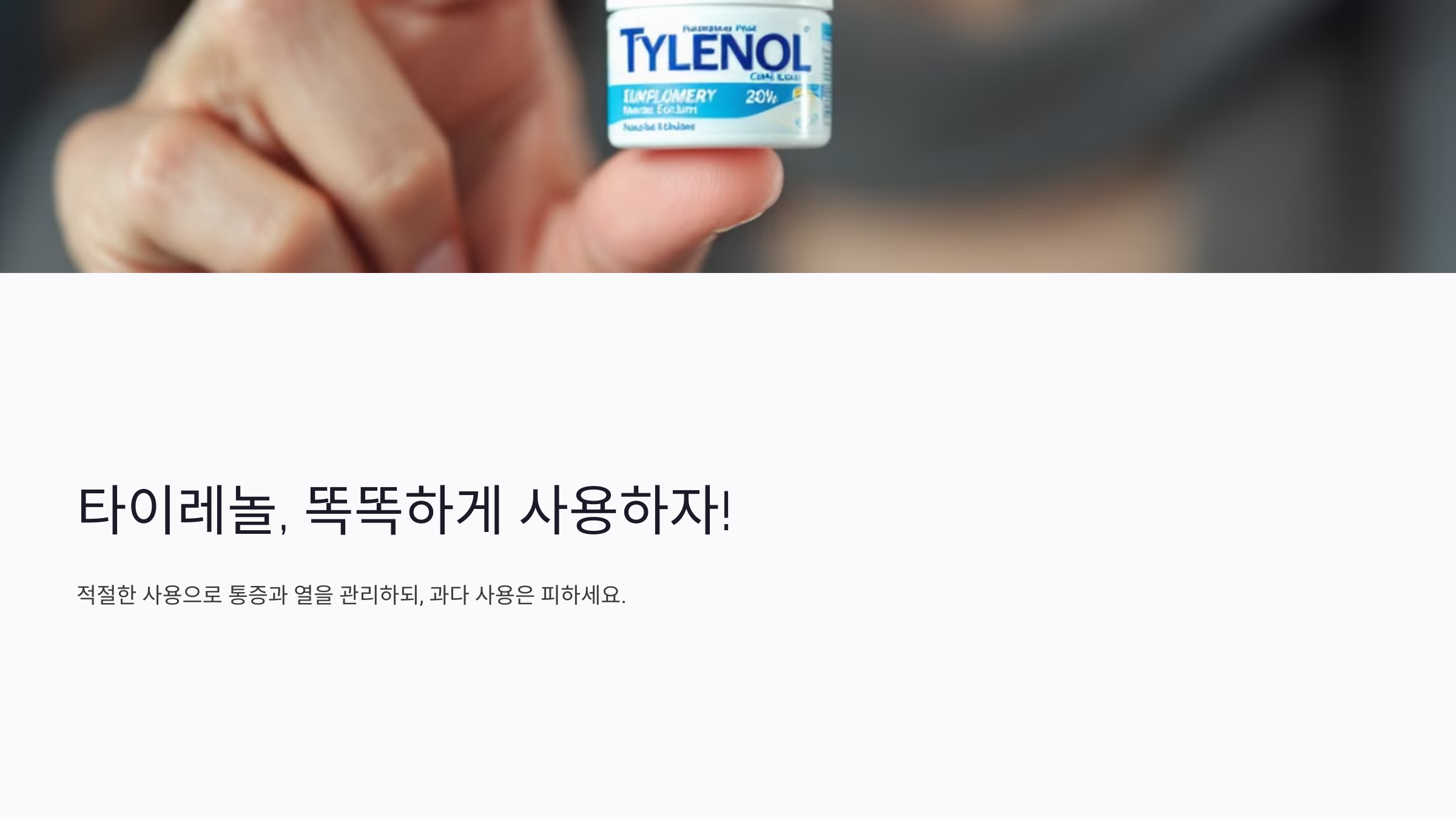 타이레놀 효능