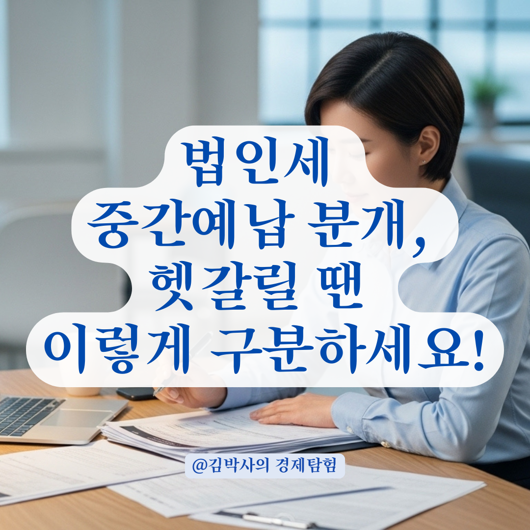 법인세 중간예납 분개, 차변·대변 헷갈릴 때 확인할 기준은 이것.