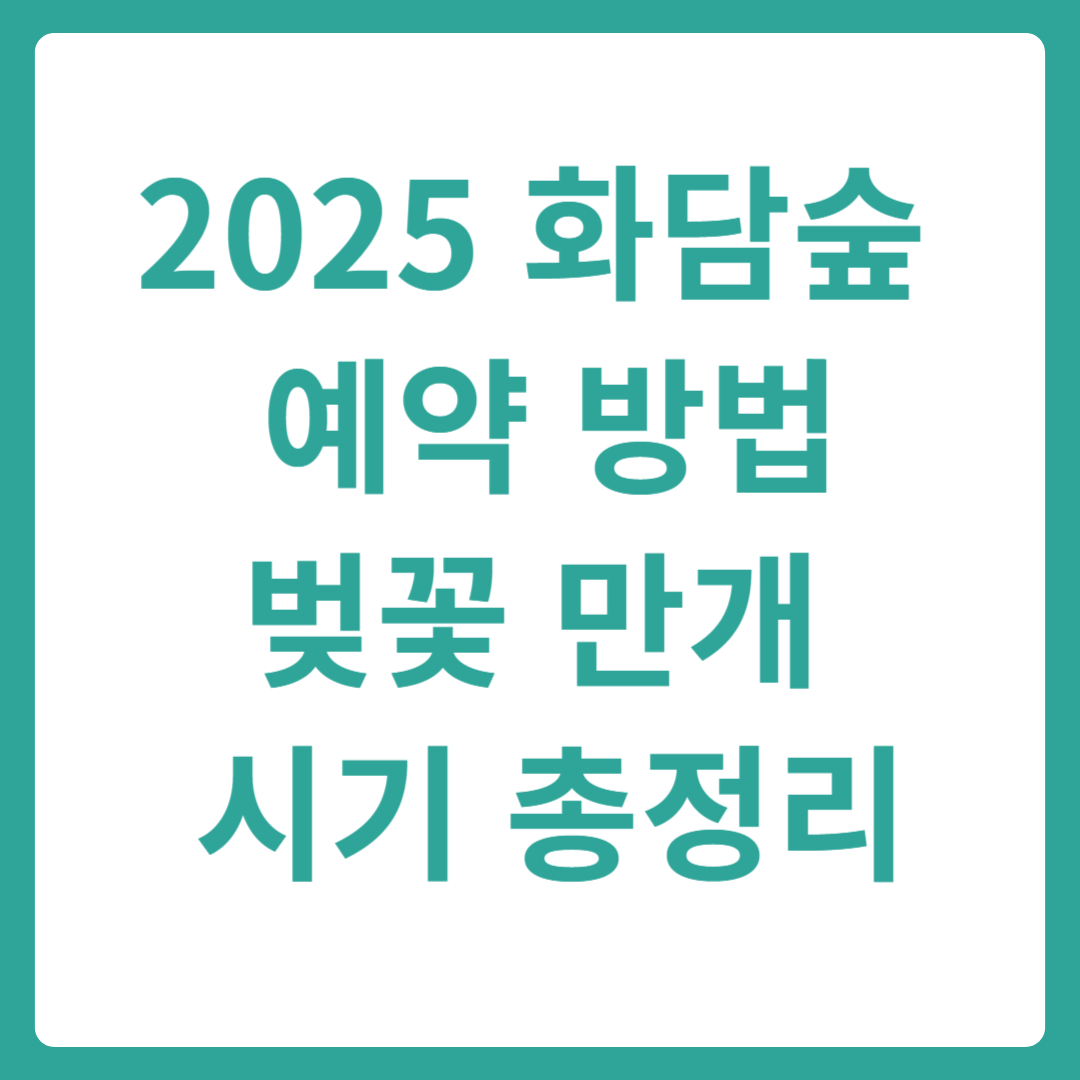 화담숲예약 화담숲 벚꽃 만개시기 정리