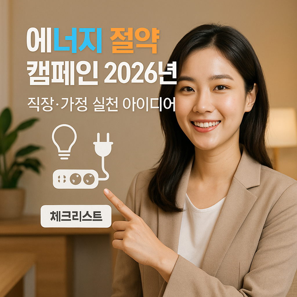 에너지 절약 캠페인 2026년 ｜ 직장&middot;가정 실천 아이디어