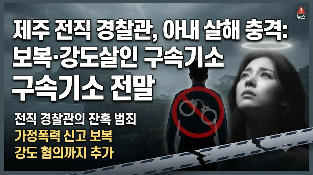 제주 전직 경찰관 아내 살해 충격 보복, 강도살인 구속기소 전말
전직 경찰관의 잔혹 범죄 가정폭력 신고 보복 강도 혐의까지