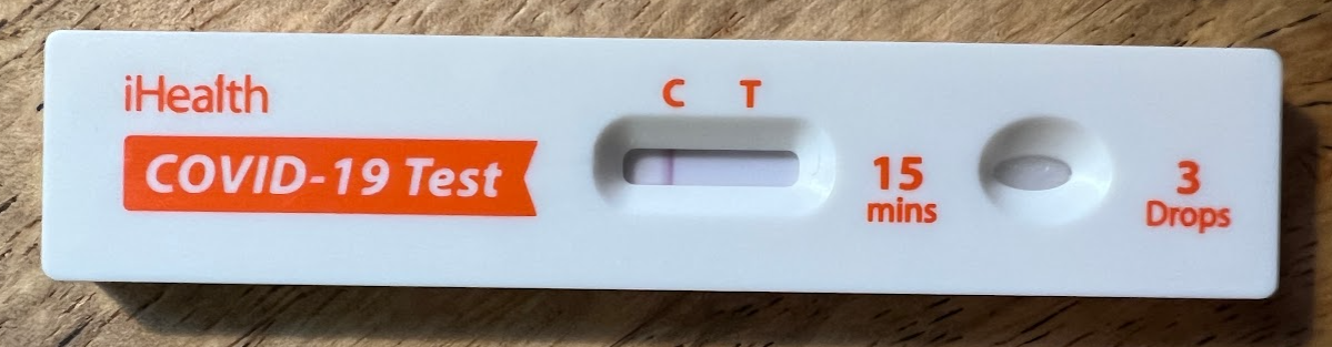 코로나 셀프 테스트 결과 - 음성(Negative)