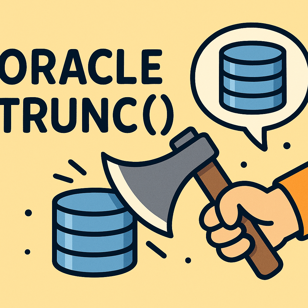 오라클 TRUNC() 숫자 절삭 처리 방법과 ROUND()와의 차이점