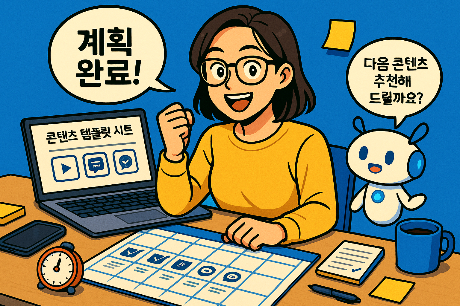 주간 콘텐츠 계획을 돕는 템플릿 활용법