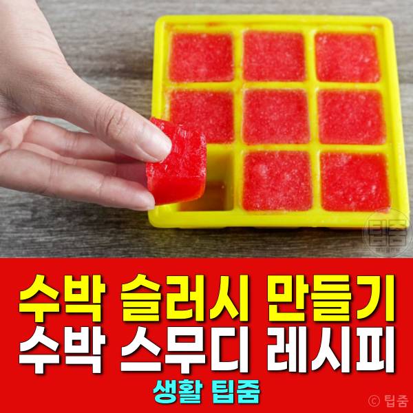 수박슬러시 만들기 수박스무디 레시피 수박아이스크림 만드는법