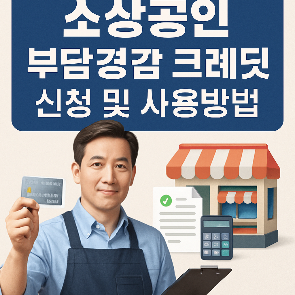 소상공인 부담경감 크레딧 신청방법 및 사용처