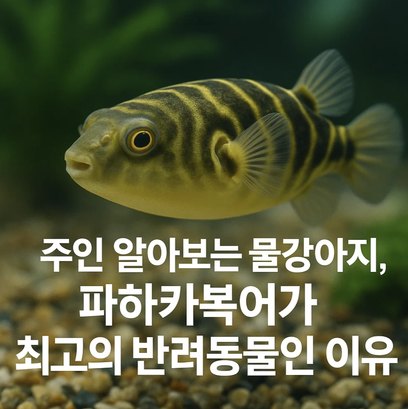 주인 알아보는 물강아지, 파하카복어가 최고의 반려동물인 이유