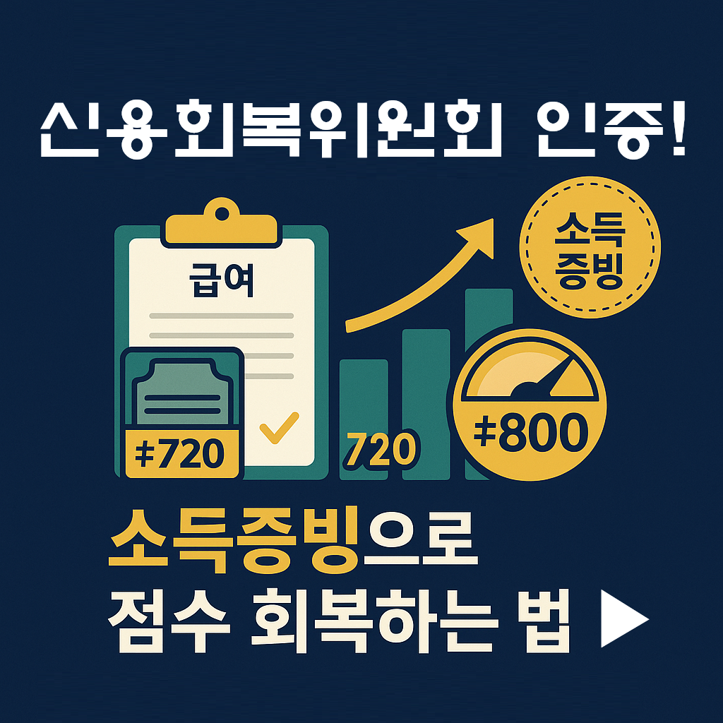 신용회복위원회 인증! 신용점수 50점 올리기｜프리랜서&middot;직장인 모두 가능