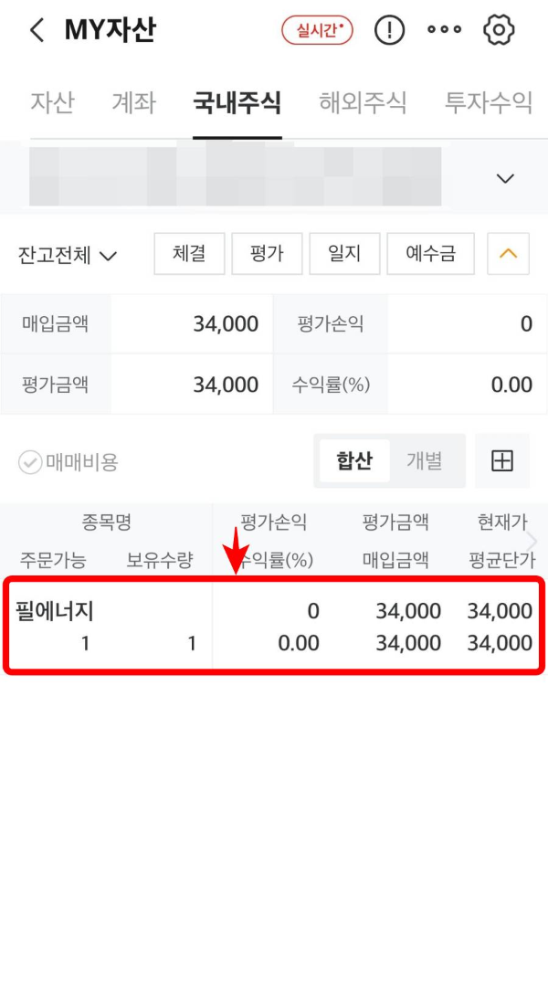 필에너지 공모주 입고