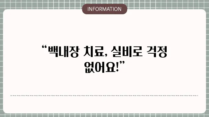 백내장 실비: 