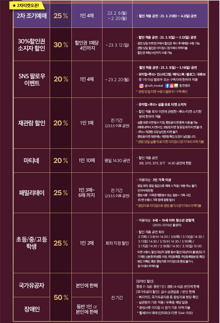 루쓰 예매 할인