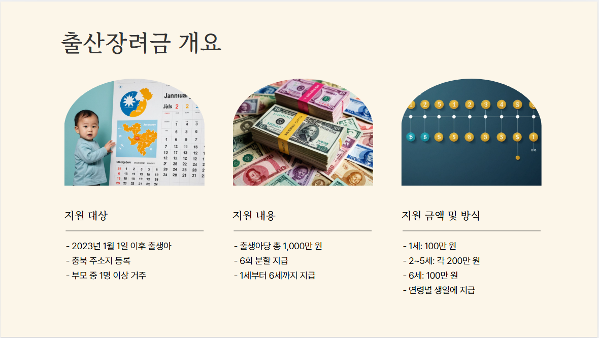 충청북도 출산장려금 및 육아용품 지원 상세 정보