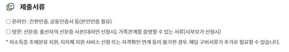 2024년 출산장려금 및 보조금 신청방법, 필요서류