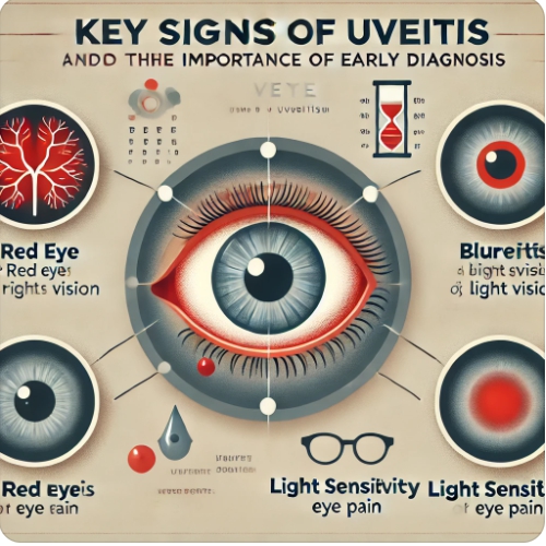 포도막염 핵심 증상 인포그래픽