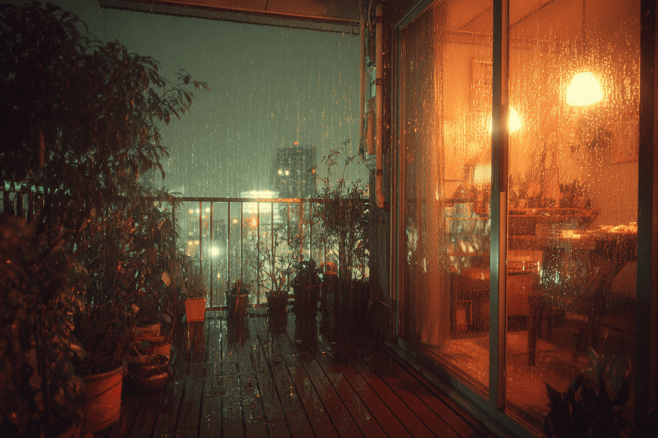 비오는-날-밤의-테라스-이미지