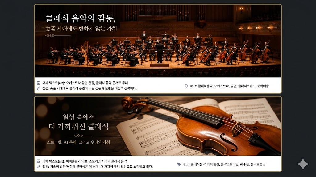 클래식 콘서트홀에서 오케스트라가 연주하는 모습