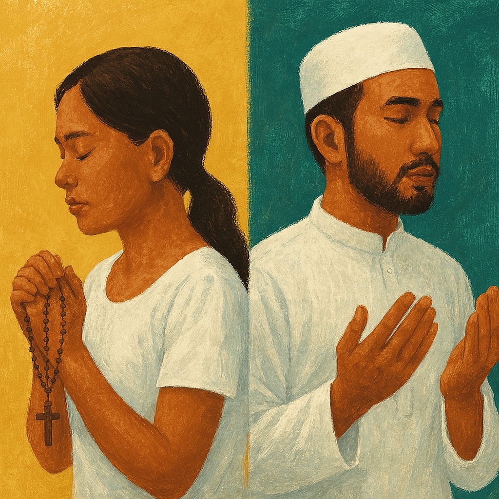 가톨릭을 믿는 필리핀 사람과 무슬림 인도네시아인