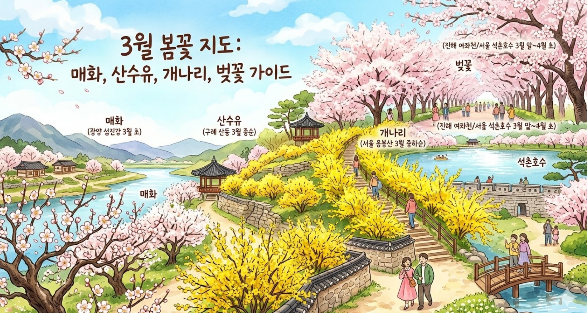 2026년 3월 봄꽃 개화시기와 지역별 명소 완벽 가이드