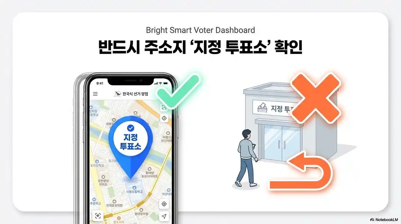 본선거일에는 반드시 지정 투표소에서 투표