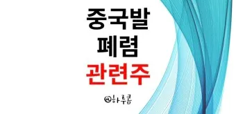 중국폐렴 대장주 관련주 TOP5 총정리_4