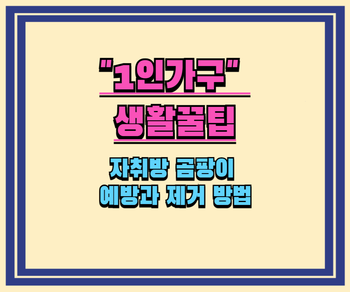 자취방 곰팡이 예방과 제거 방법
