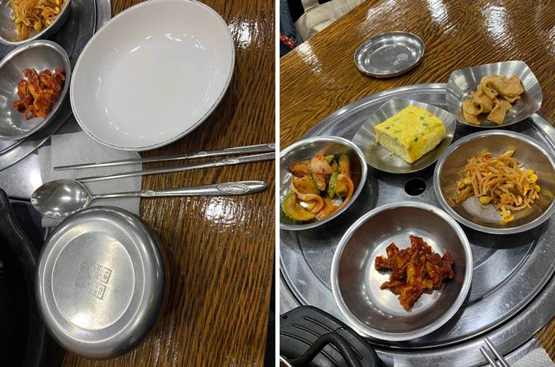 기본 세팅 및 반찬 5종류