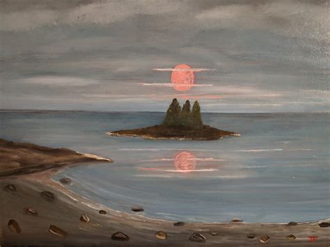 James Farnan – Strawberry Moon (Oil Painting with a Dreamlike Mood)